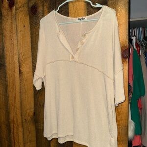 Haptics Women's Short Sleeve Cream Top